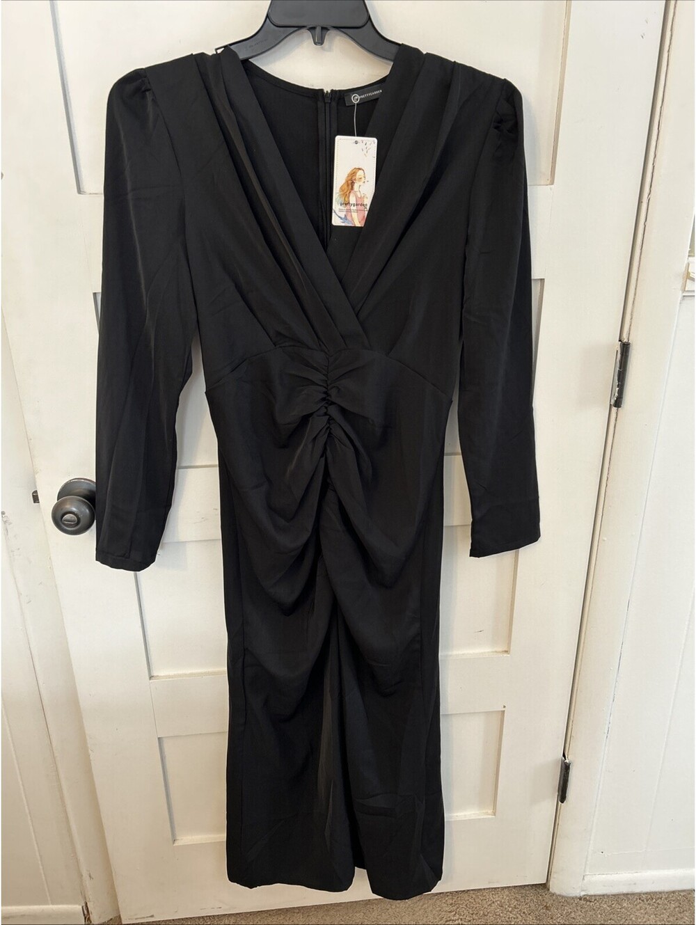 Pretty garden Black Long Sleeve Dress M